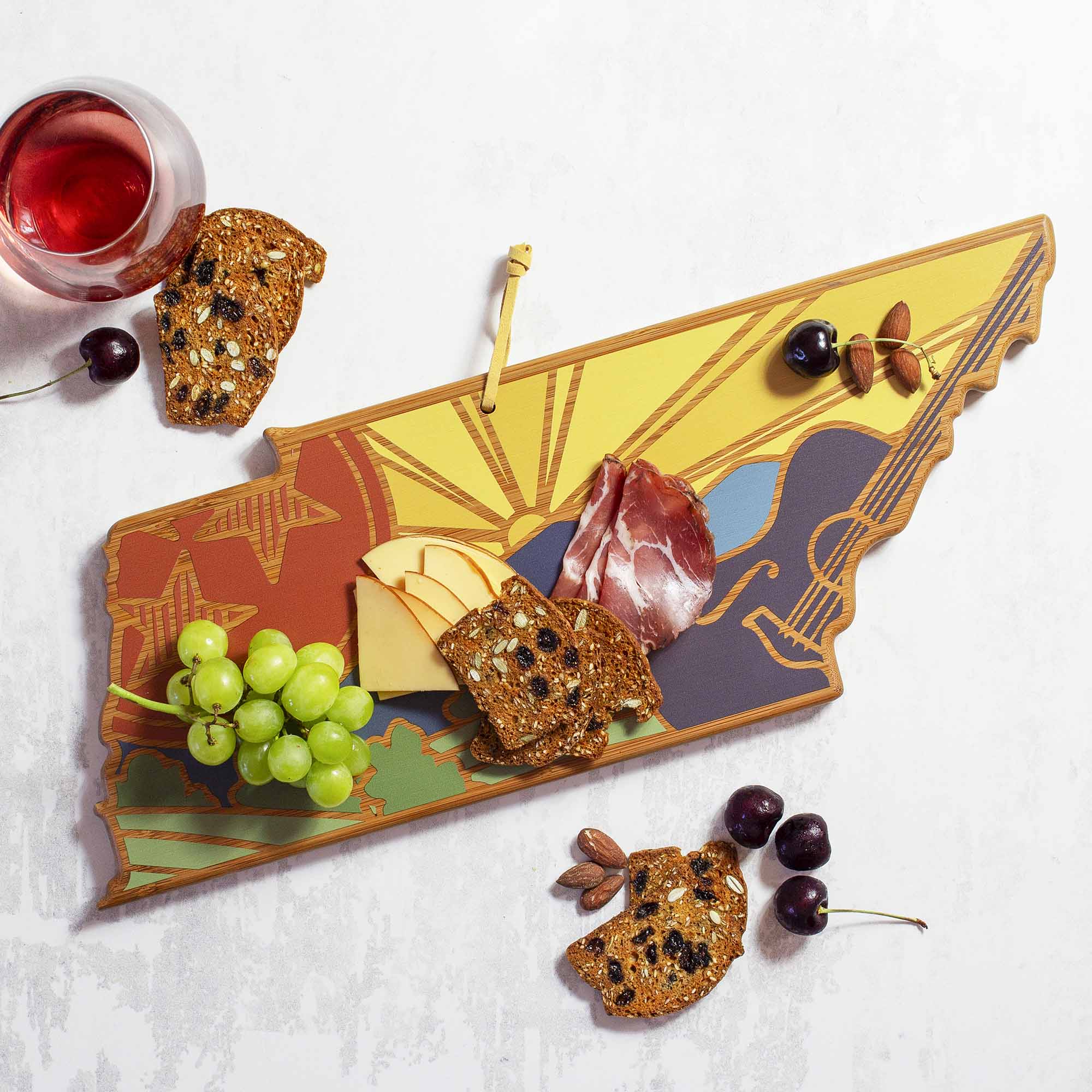 Tennessee Cutting Board with Artwork by Summer Stokes