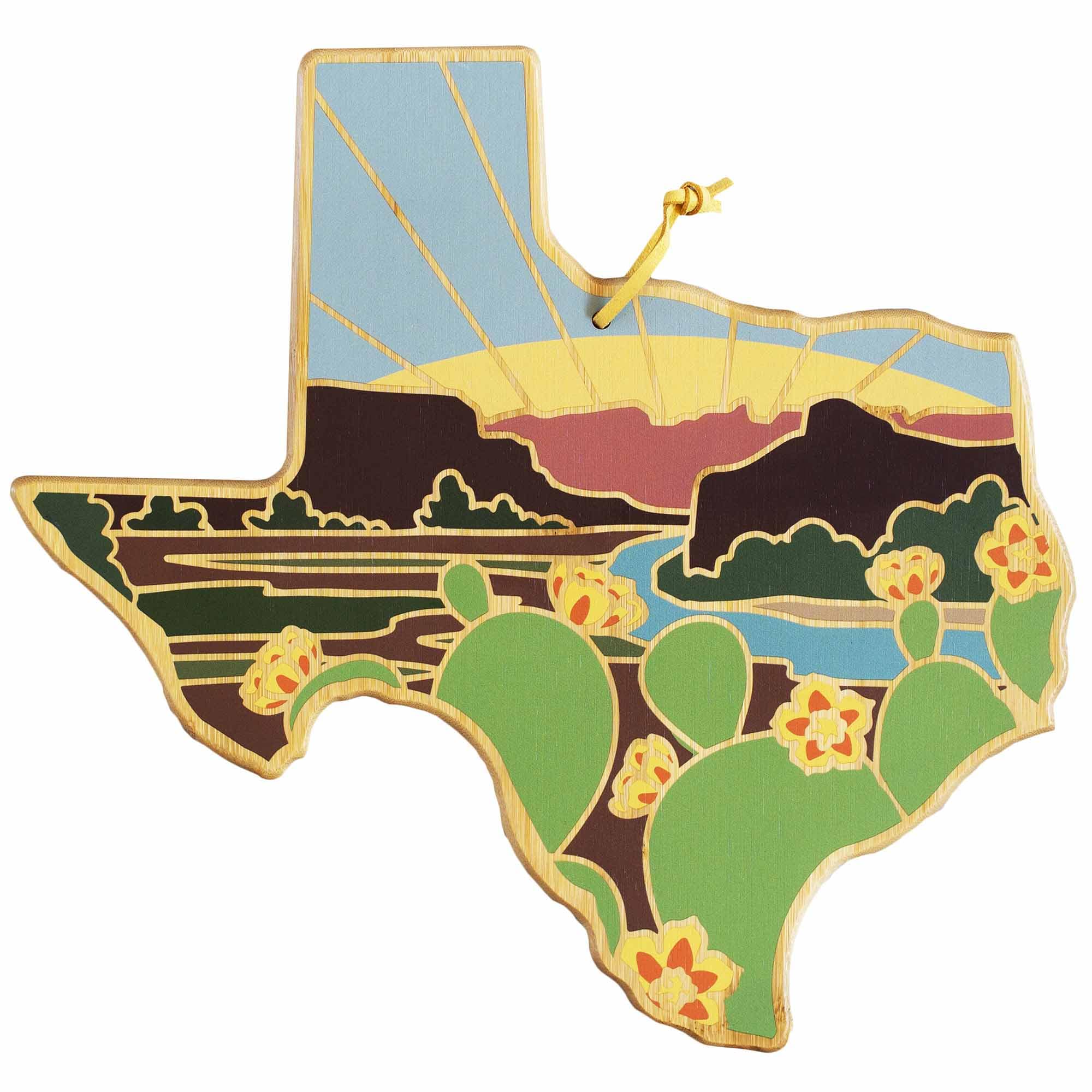 Texas Cutting Board with Artwork by Summer Stokes