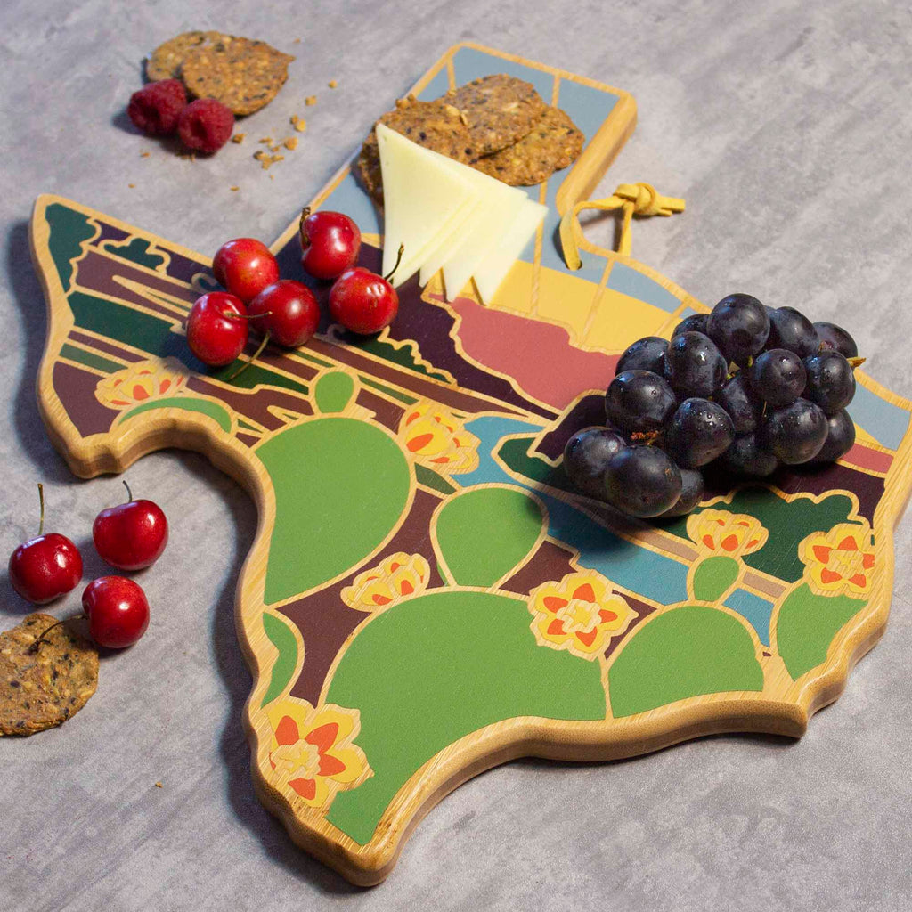 Texas Cutting Board with Artwork by Summer Stokes