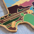 Texas Cutting Board with Artwork by Summer Stokes