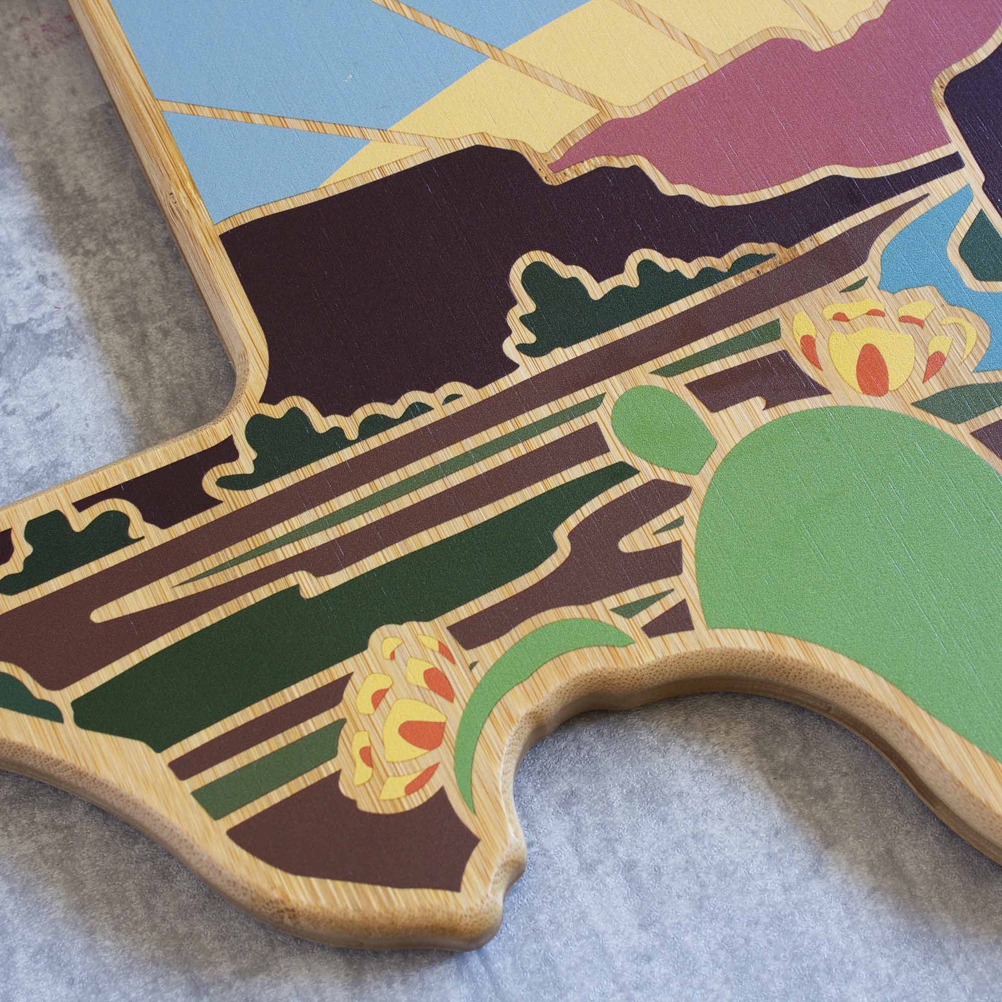 Texas Cutting Board with Artwork by Summer Stokes