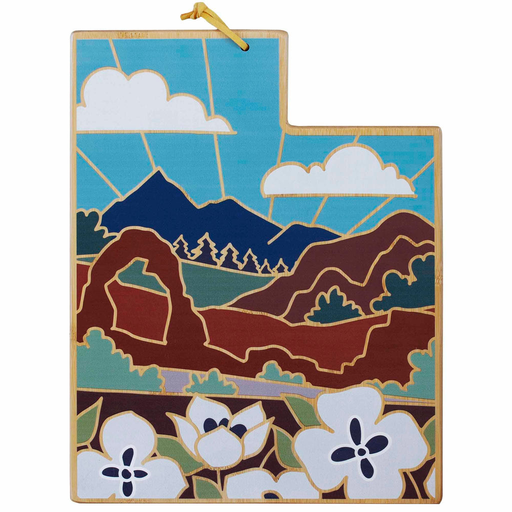 Utah Cutting Board with Artwork by Summer Stokes