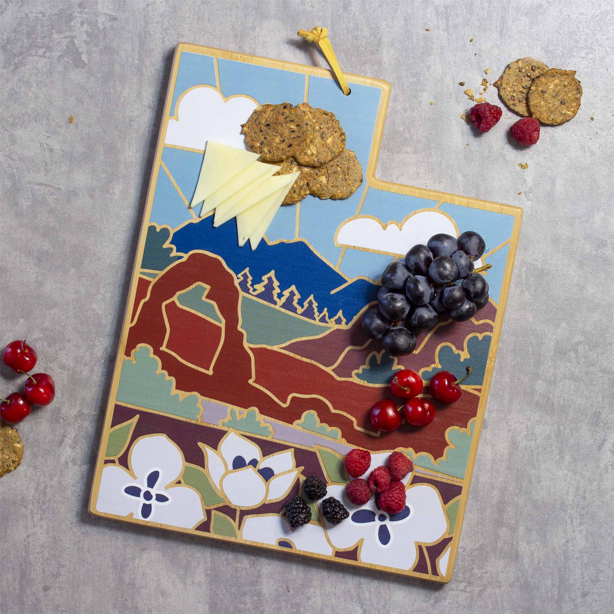 Utah Cutting Board with Artwork by Summer Stokes
