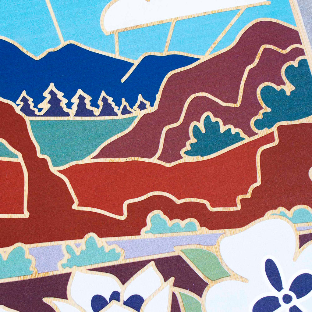 Utah Cutting Board with Artwork by Summer Stokes