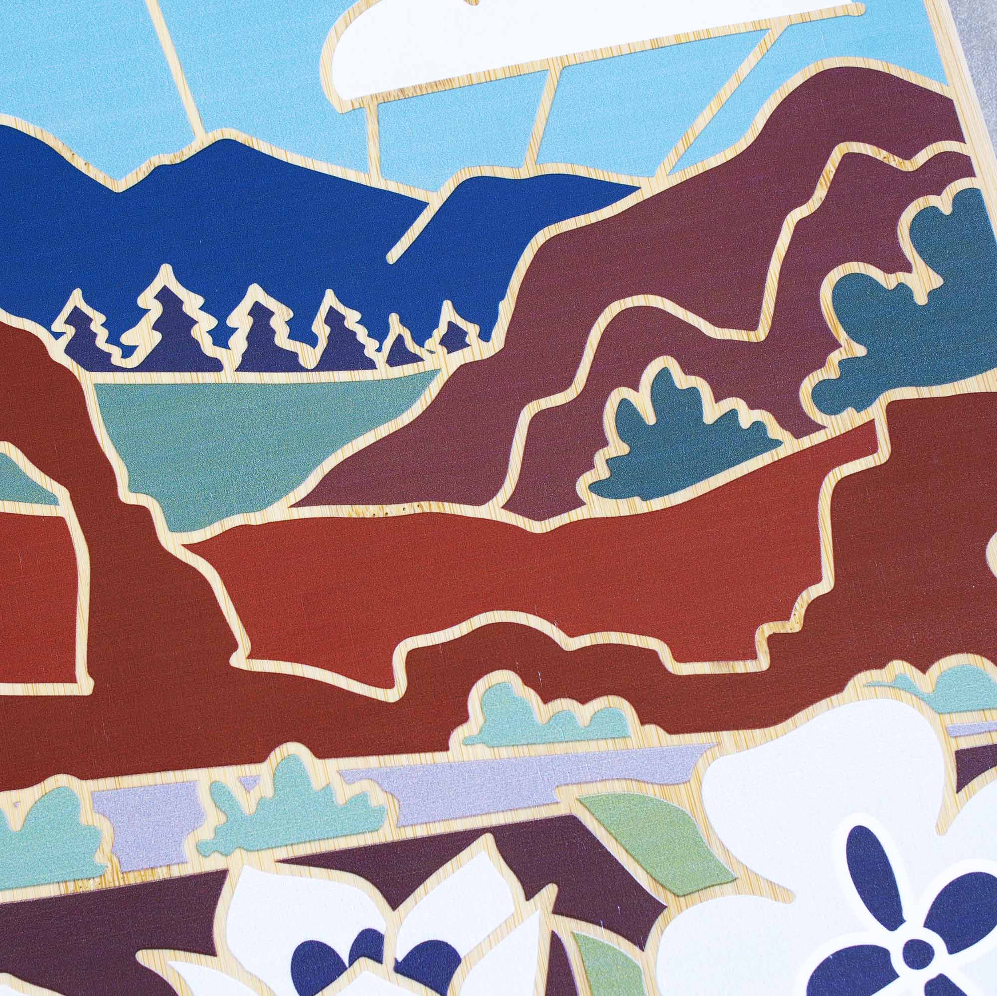 Utah Cutting Board with Artwork by Summer Stokes