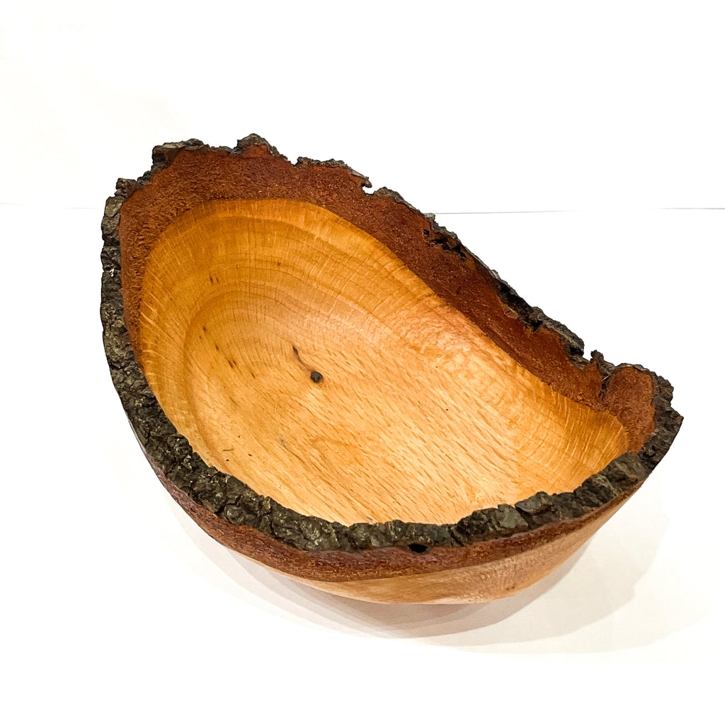 Live Edge Wide Wood Turned Bowl