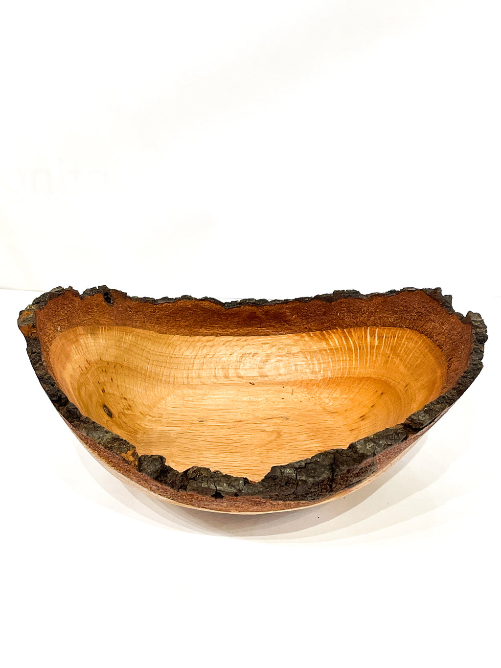 Live Edge Wide Wood Turned Bowl